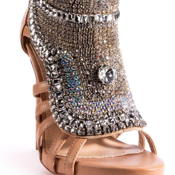 "TEARS OF APHRODITE" Dazzling Rhinestone Embellished Heels - Picture 9 of 11